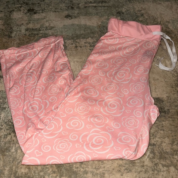 Pink Floral Lounge Pants - Picture 1 of 3